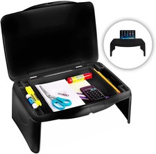 MavoCraft Black Portable Folding Lap Desk with Storage & Dividers Laptop Table Multi Work Desk price