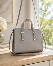 Description  Ted Baker Leather Tote / Briefcase / Shoulder Bag – Dove Grey Women's Briefcase price