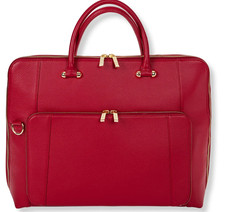 Original LEVENGER Multi-Section Red Leather Business Tote Notebook Briefcase bag Women's Briefcase price