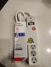 GE | 33658 |  Twist to Lock Safety Cover 6 Outlet Surge Protector - 4 ft Cord Outlet Safety Lock price