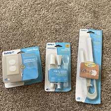 Safety 1st Lot 3 Outlet Plugs Medicine Set Secure Slide Cabinet lock Outlet Safety Lock price