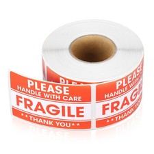 Fragile Handle With Care Sticker Warning Label Package Mailing Logo 100pc Roll Label price