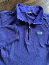 The North Face Jacket Youth Girls XL Purple Fleece Polartec 1/4 Zip Pullover Girls' Jacket price