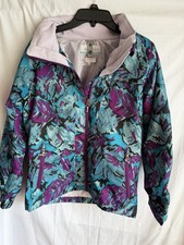 Columbia Rain Jacket Girls Medium 10-12 Blue Purple Interchange Omni Tech Girls' Jacket price