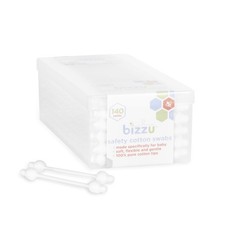 Bizzu Safety Cotton Swabs for Baby Care, Newborn, Gentle Pointed Tips, 140 Count Baby Cotton Swabs price