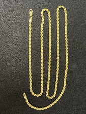 10K Karat Gold Rope Chain Necklace 24.5 Inch 4.5 Grams Gold Necklace price