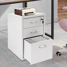 3 Drawer Vertical File Cabinet Lockable Metal Mobile File Cabinet White office Metal Filing Cabinet price