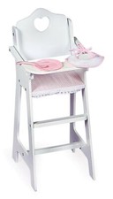 Badger Basket Doll High Chair Toy for 18 Inch Dolls with Accessories, Wooden ... High Chair Toy price