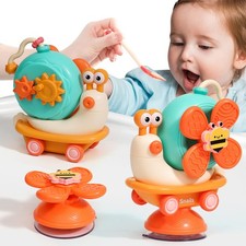 5-in-1 High Chair Toy with Suction Cups Spinner Montessori Snails, High Chair Toy price