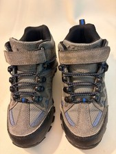 Stone Canyon Boys Hiking Boots Gray Black Hook & Loop Trail Shoes Size 1 Medium Boys' Booties price