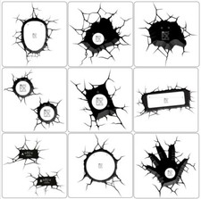 3D Deco Light FX Marvel Avengers Replaced Crack Wall sticker -IRonman Spiderman Youth Room Set price