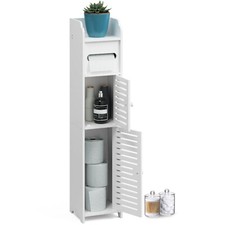 Bathroom Storage Cabinet Floor Standing Toilet Paper Organizer Shelves with Door Bathroom Cabinet / Furniture price