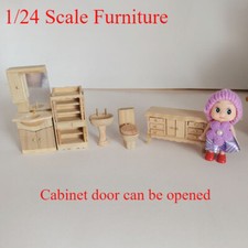 1PC 1:24 Scale Doll House Miniature Furniture Toilet Basin Sink Cabinet Bathroom Bathroom Cabinet / Furniture price