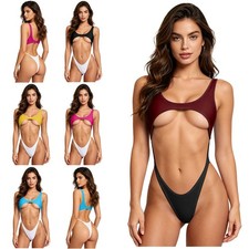 Women's Monokini Swimsuit Cutout Thong Backless Sling Shot Bodysuit Swimwear Monokini price