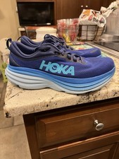Hoka One One Bondi 8 Mens Size US 11D Blue White Athletic Running Shoes Sneakers Men's Classic Shoes price