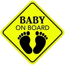 BABY ON BOARD 5"x5" Sign Sticker Decal Buy 2, Get 3rd FREE Made In the USA Baby on Board price