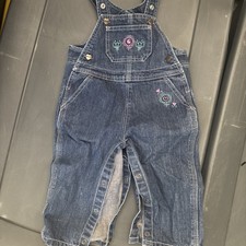 Carhartt Baby Overalls Embroidered Floral With Heart Buttons Denim Baby Overalls price