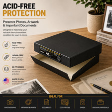 Lineco Museum Storage Box, Archival Quality Acid-Free Buffered Drop Front Design Archive Box price