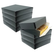 8 Pack 11.75x15 Gray Archival Storage Box Drop Front Museum Archive Photo Metal Archive Box price