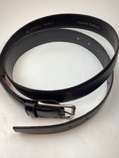 Men’s Cowhide Leather 21296 01 Sz 44 Harry’s Clothing Black Belt Silver Tone Men's Leather Clothing price