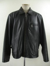 Men's sz XL Wilsons Black Leather Hunter Shirt Collar Jacket Full-Zip Thinsulate Men's Leather Clothing price