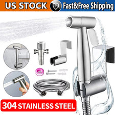 Toilet Shattaf Adapter Hose Bidet Spray Stainless Steel Handheld Shower Head US Bidet price