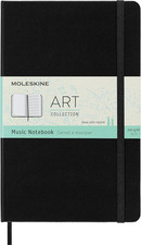 Art Music Notebook, Hard Cover, Large (5" X 8.25") Pentagram, Black, 192 Pages Music Notebook price