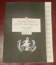 Blank Sheet Music Notebook 12 Stave 102 Pages 8.5"×11" Epic Music Manuscripts Music Notebook price