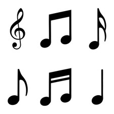 6 Small music notes Vinyl decals phone case laptop car stickers Music Notebook price