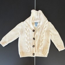 babyGap Ivory Cable-Knit Button Front Collared Cardigan Sweater 12-18M Baby Cardigan price