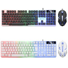 Wired LED RGB Gaming Keyboard & Mouse Combo, Mechanical Feeling, 104 Key Gaming Keyboard price