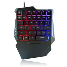 One-hand Gaming Keyboard Wired USB 35 Keys with RGB Rainbow Backlit Gaming Keyboard price
