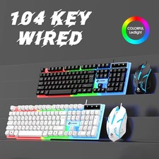 Wired LED RGB Gaming Keyboard & Mouse Combo, Mechanical Feeling, 104 Key Gaming Keyboard price