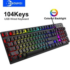 ⌨️ 104-Key Wired Gaming Keyboard – RGB Backlit Mechanical Feel USB Keyboard Gaming Keyboard price