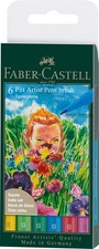 Art & Graphic Pitt Artist Pen Brush India Ink Pen, Springtime, Wallet Of 6, F... Technical Drawing and Graphic Pen price
