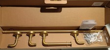 Gold 💛tone Brass Bath Hardware Set Towel Bar Toilet Paper Holder & Robe Hook Towel & Bathrobe Set price