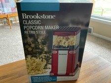 Brookstone Classic Style Popcorn Machine, Air Popper Maker Red Collage  Dawn NEW Popcorn Machines price