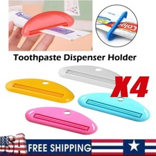 4X Plastic Tube Squeezer Toothpaste Dispenser Holder Rolling Bathroom Extract Toothpaste Holder price