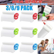 3~9x Toothpaste Squeezer Bathroom Tube Easy Stand Dispenser Rolling Holder Seat Toothpaste Holder price