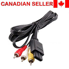 RCA Cable For Super Nintendo, SNES, N64, GameCube Cord Audio Video AV Composite Composite Cable price