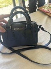 Steve Madden Black Pebbled Crossbody Bag Zip Closure Zipper Accent Women's Messenger Bag price