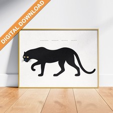 La Pantera Printable Poster | Modernist Wall Art | Digital Download Poster price