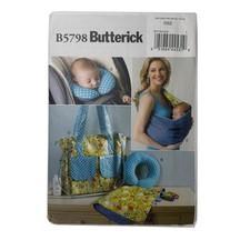Butterick Pattern 5798 BABY Neck Support Diaper Bag Carrier & Changing Pad Uncut Baby Neck Support price