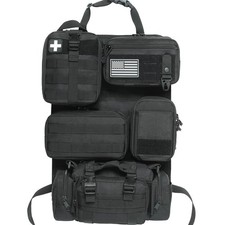 6 Pack Tactical Molle Car Seat Back Organizer - Tactical Vehicle Panel Organi... Baby Waist Protector price