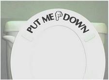 Put ME Down Decal Toilet Bathroom Seat Vinyl Sticker Reminder for Him Toilet Sticker price