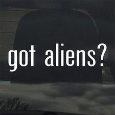 Got Aliens? Custom Vinyl Sticker Decal UFO Flying Saucer Extraterrestrial Toilet Sticker price