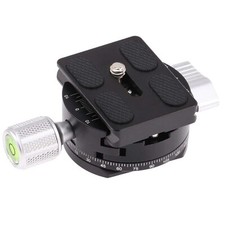 Aluminum 360°Fluid Panoramic Head Panning Clamp+Quick Release Plate - Black Tripod Heads price