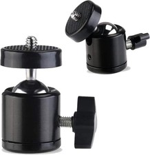 Universal 1/4" Swivel Mini Ball Head Screw Tripod Mount（2 Pack）, 360 Degree Rota Tripod Heads price