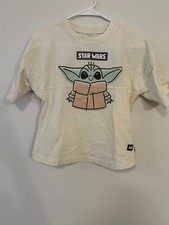 Star Wars Grogu Wanted For Being Too Cute Women's Graphic Crop T-Shirt Large L Girls' Shirt price
