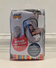 Jolly Jumper Deluxe Sneak-A-Peek Baby Car Seat Cover Unisex Black - Brand New Baby Car Seat and Bouncer Accessory price